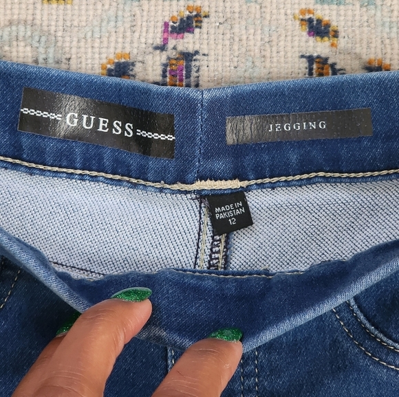 Guess Girls Skinny Leggings Denim Jeans Spandex Waist, sz 12 - Picture 5 of 10